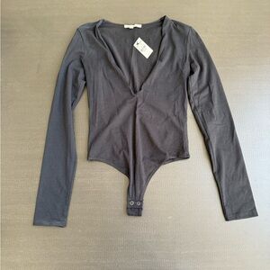 Express Charcoal Long Sleeve Top